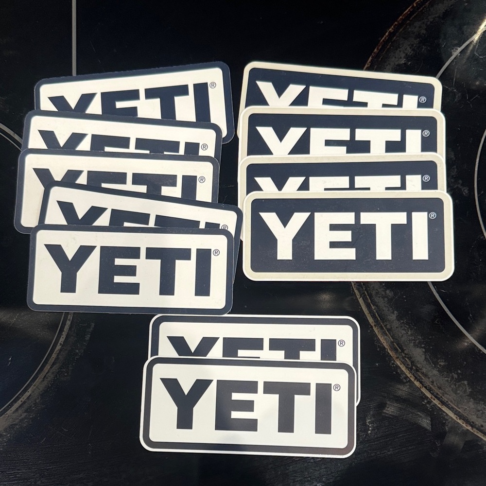 YETI Black and White Logo Decals